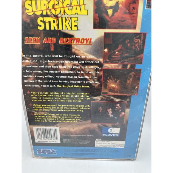 Surgical Strike-Sega CD-Perfect Disc! Complete in Box CIB W/Manual Tested - Picture 4 of 9